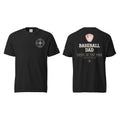 Baseball Dad tee in Black, front and back