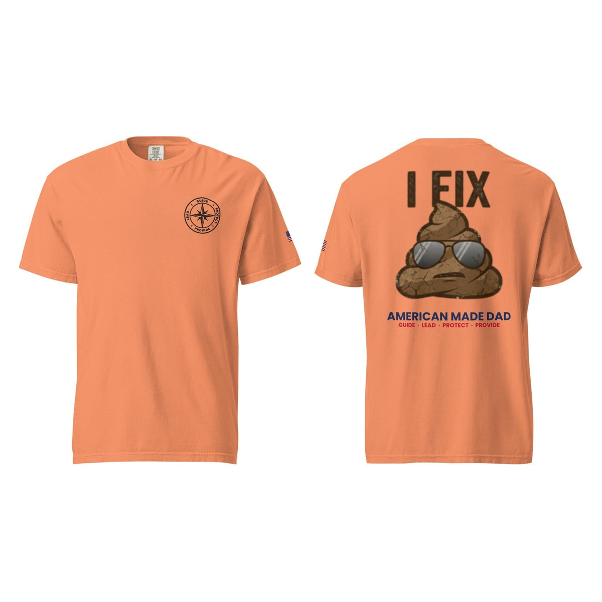 I Fix S#!t t-shirt, Terracotta, front and back
