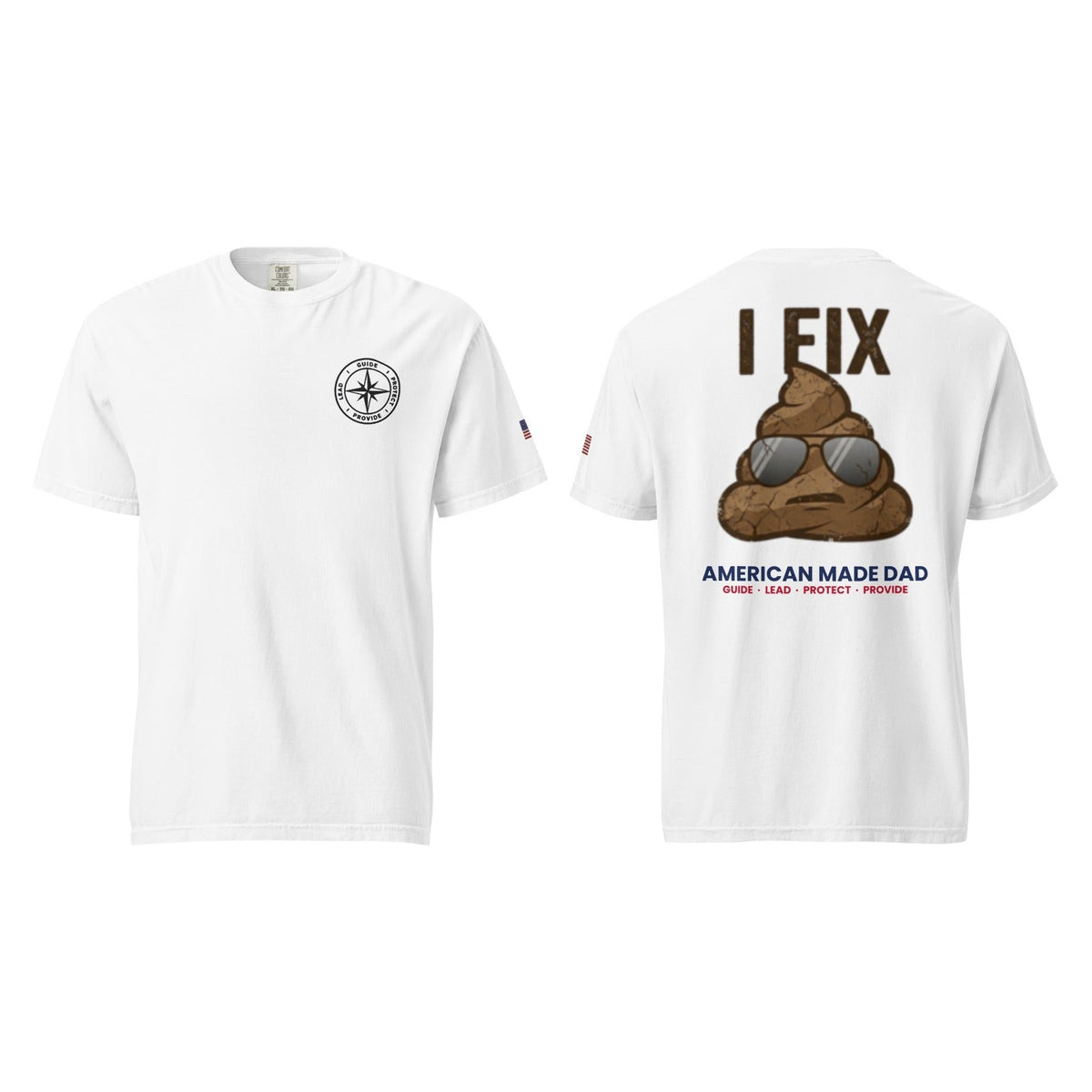 I Fix S#!t t-shirt, White, front and back
