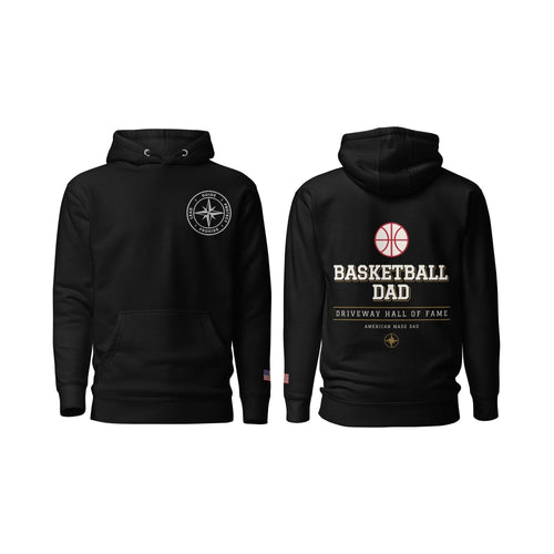 Basketball Dad Driveway Hall of Fame, Black, front and back