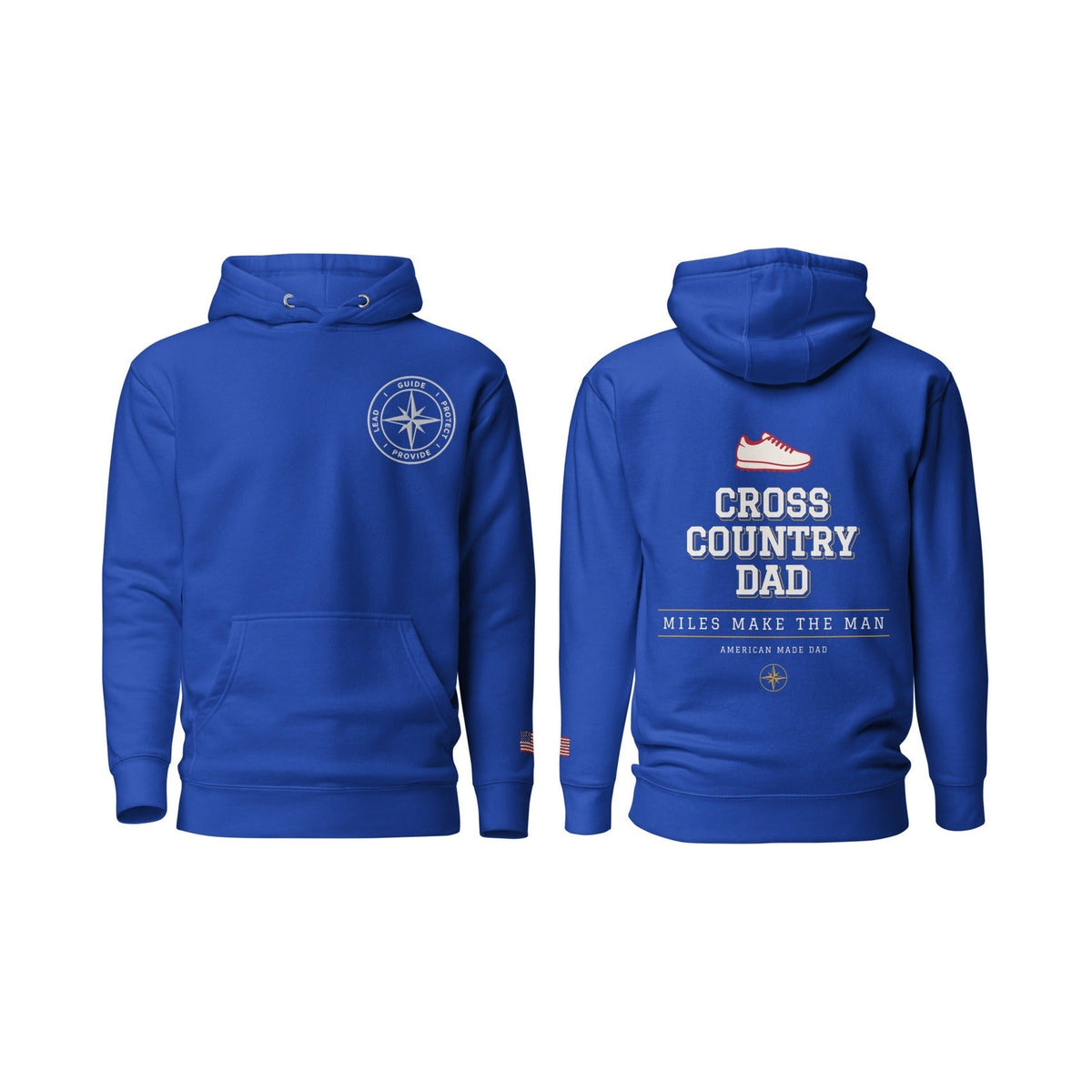 Cross Country Dad Miles Make the Man, Team Royal, front and back