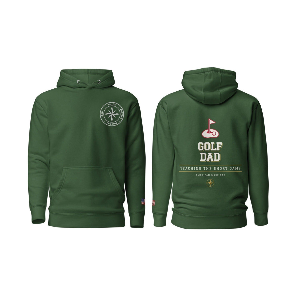 Golf Dad Teaching the Short Game, Forest Green, front and back