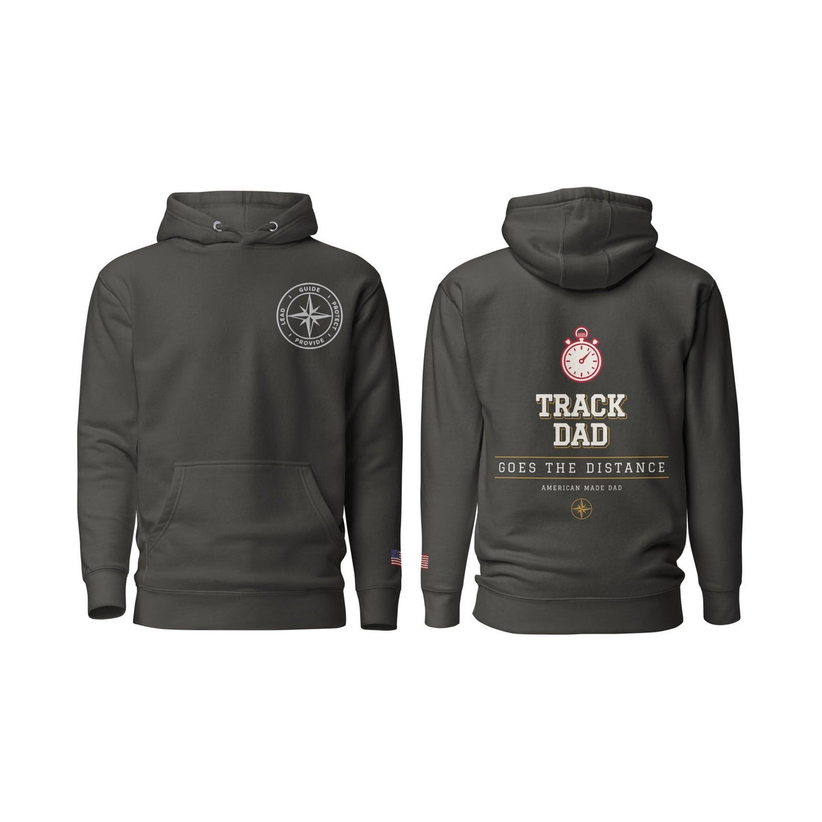 Track Dad Goes the Distance, Vintage Black, front and back