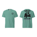 Bedtime Stories With Dad t-shirt, Seafoam, front and back