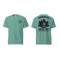 Campfires With Dad t-shirt, Seafoam, front and back