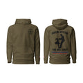 Dancing With Dad hoodie, Military Green, front and back