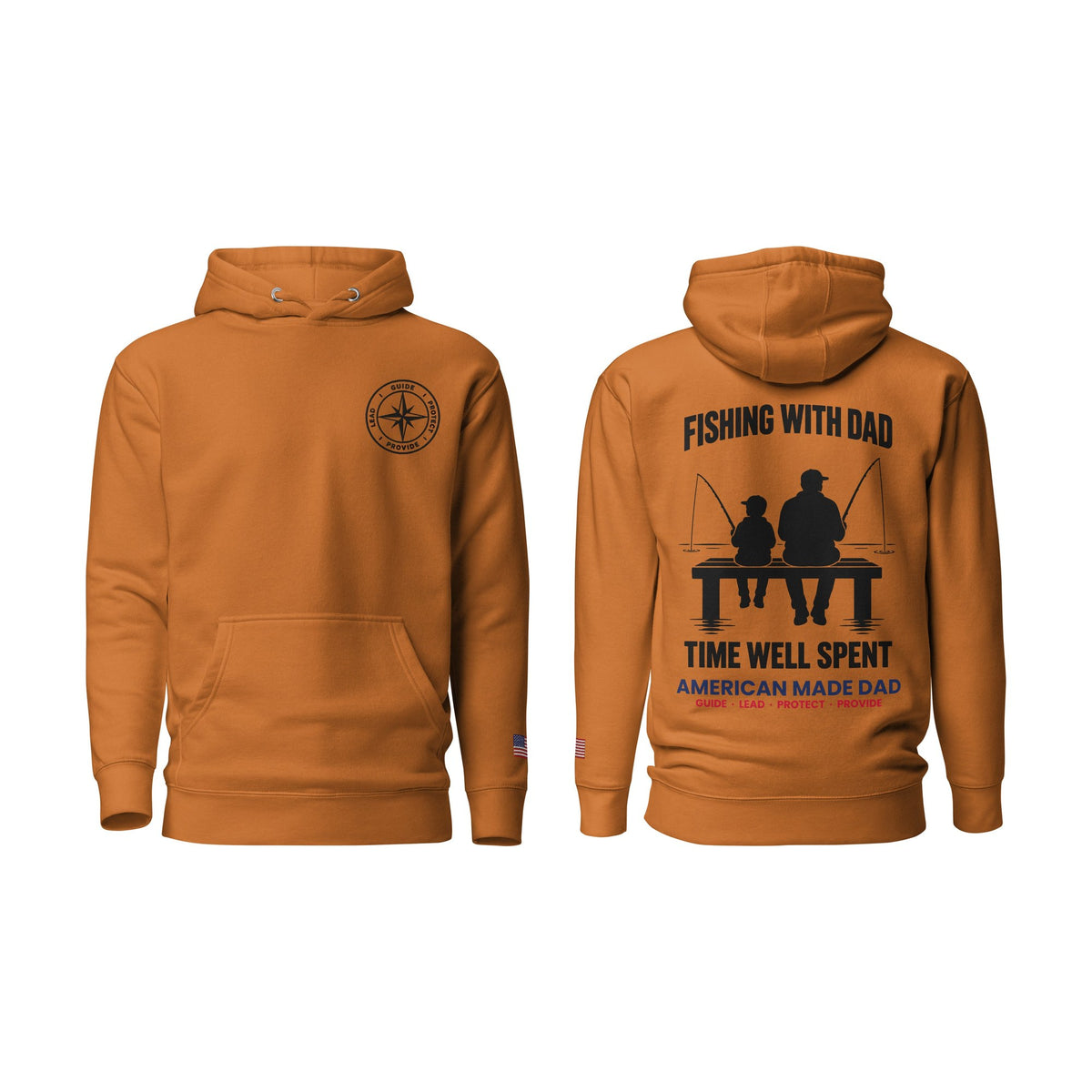 Fishing With Dad hoodie, Adobe, front and back