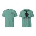 Shoulder Rides With Dad t-shirt, Seafoam, front and back