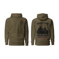 Video Games With Dad hoodie, Military Green, front and back