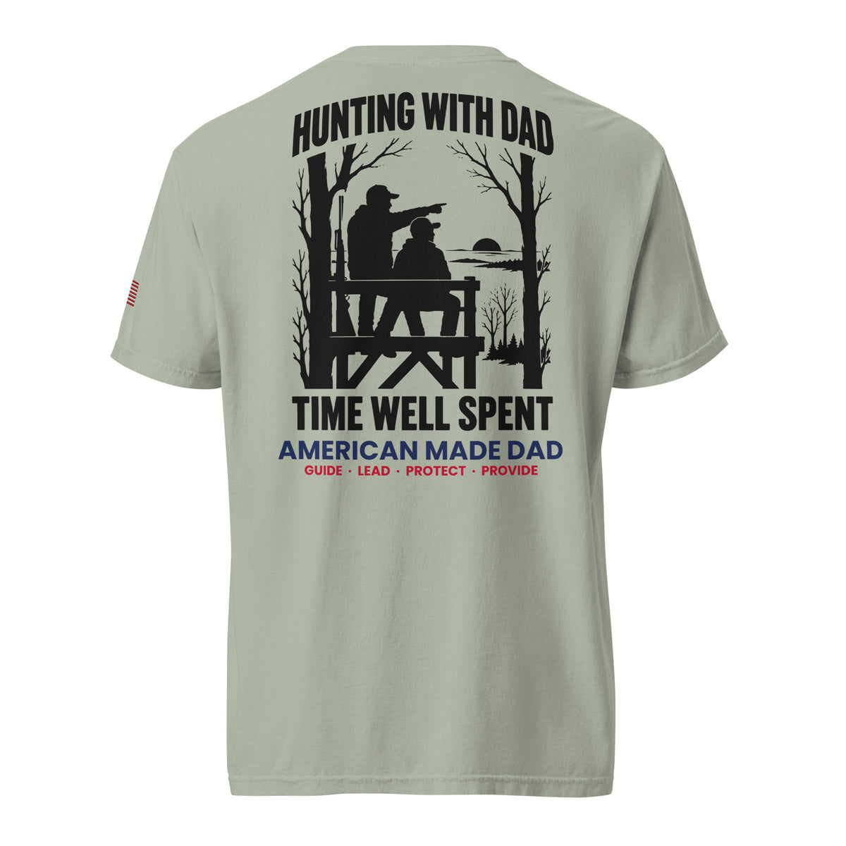 Hunting With Dad t-shirt back design, Bay