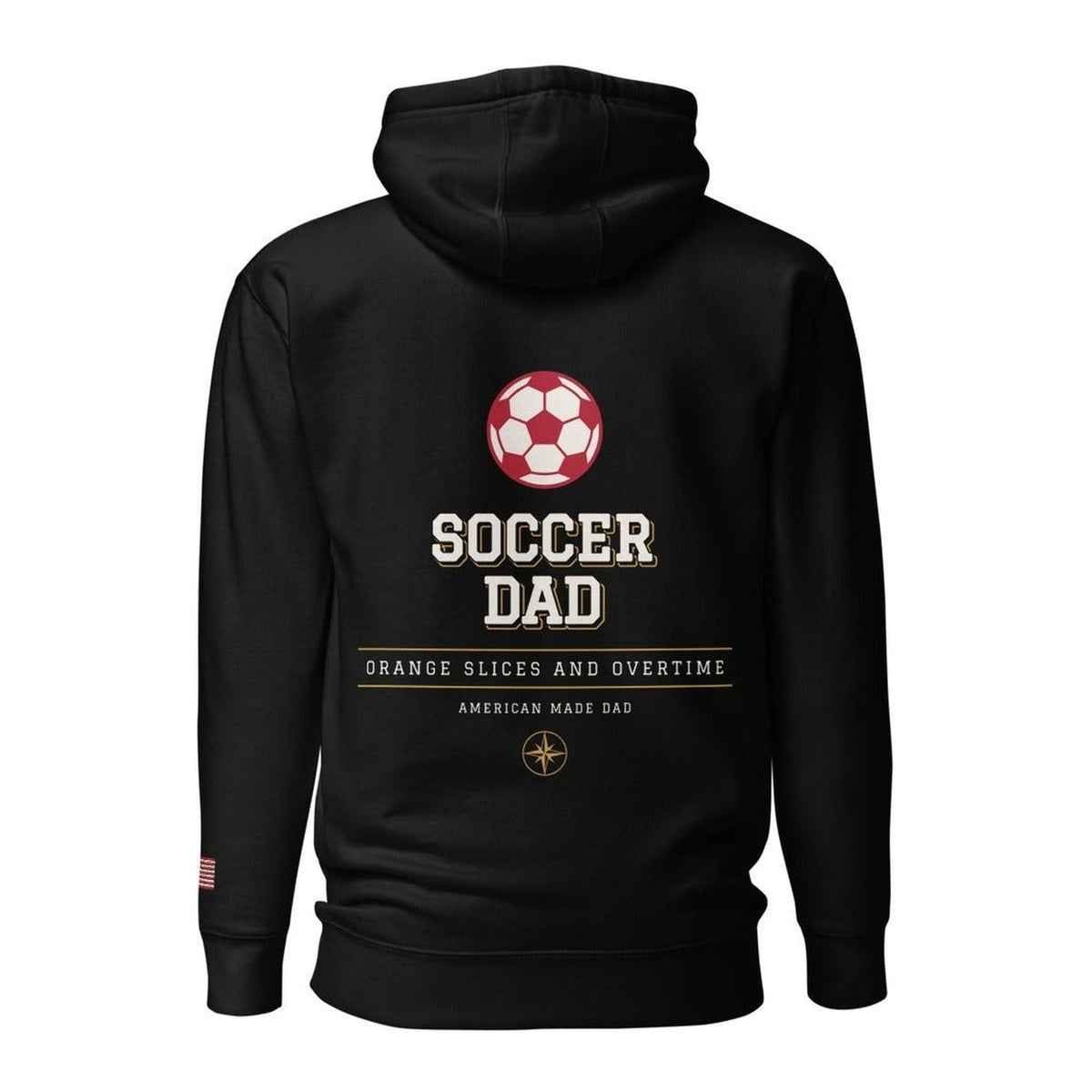Soccer Dad hoodie back Black