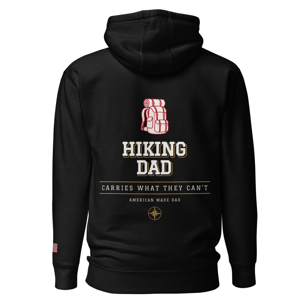 Hiking Dad hoodie back Black