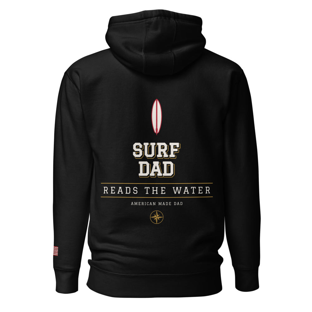 Surf Dad hoodie back Black