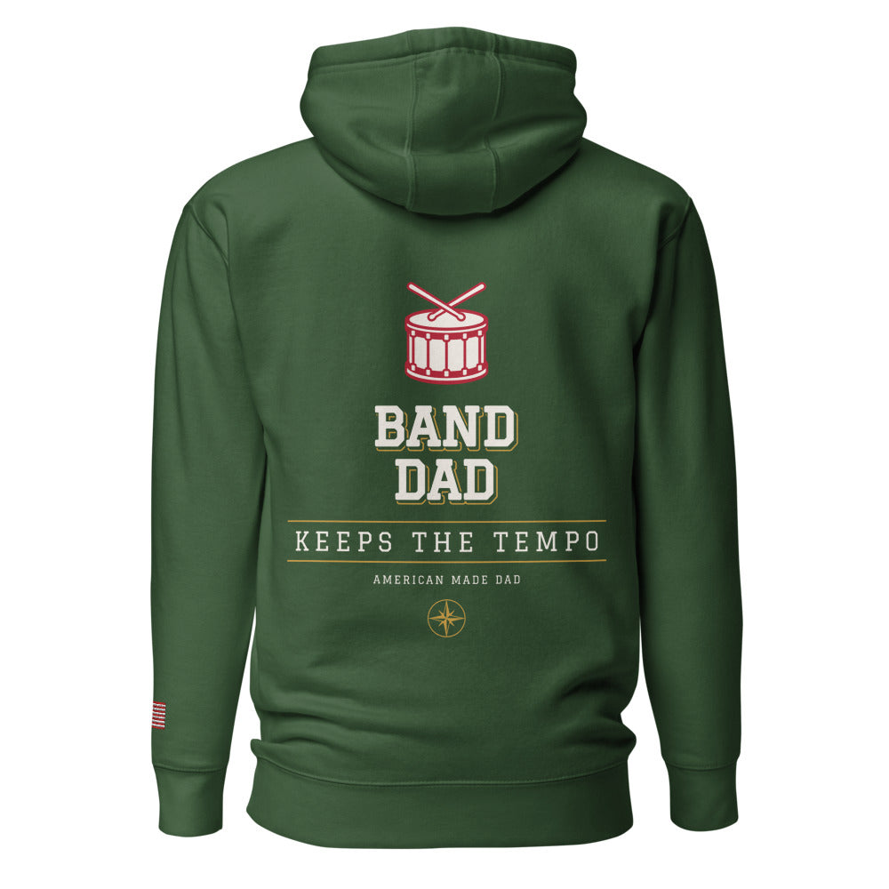 Band Dad hoodie back Forest Green