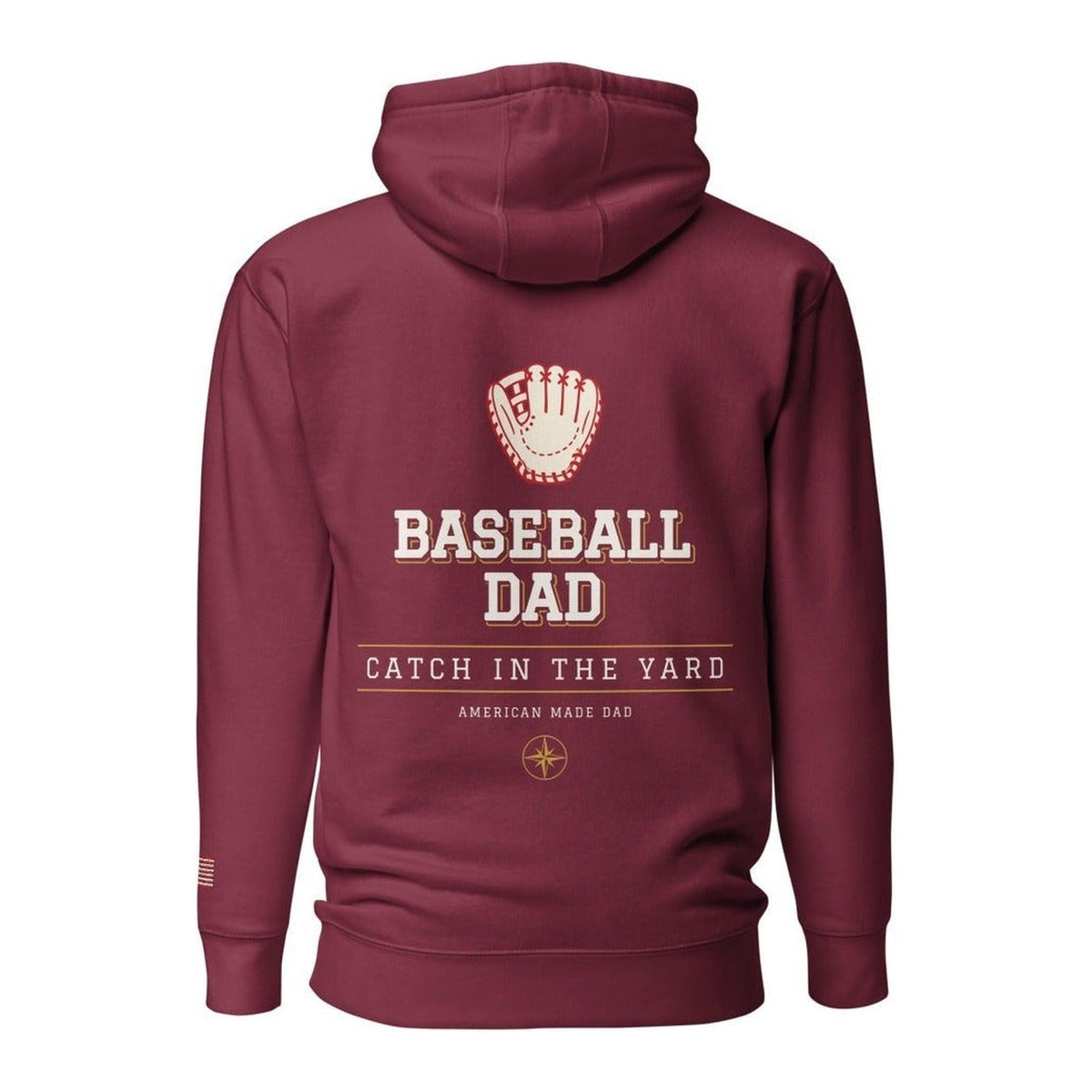 Baseball Dad hoodie back Maroon
