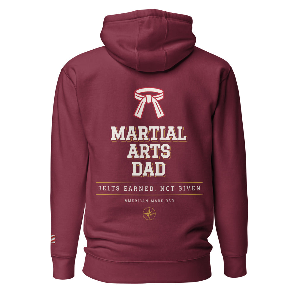 Martial Arts Dad hoodie back Maroon