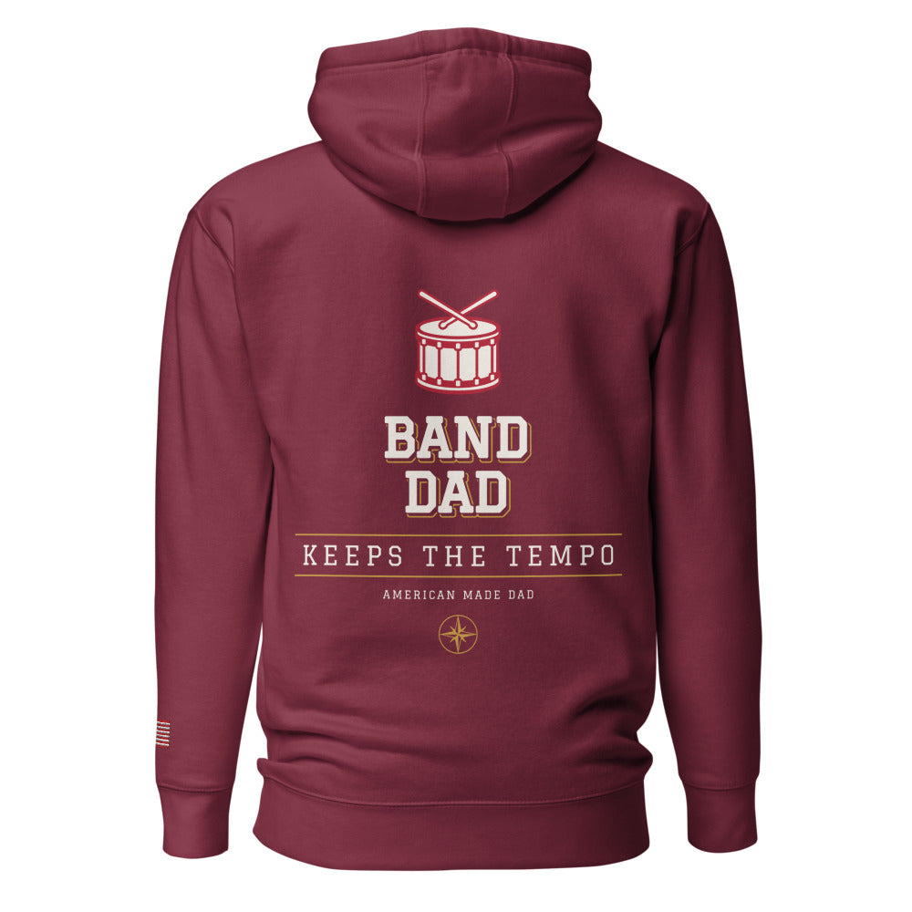 Band Dad hoodie back Maroon
