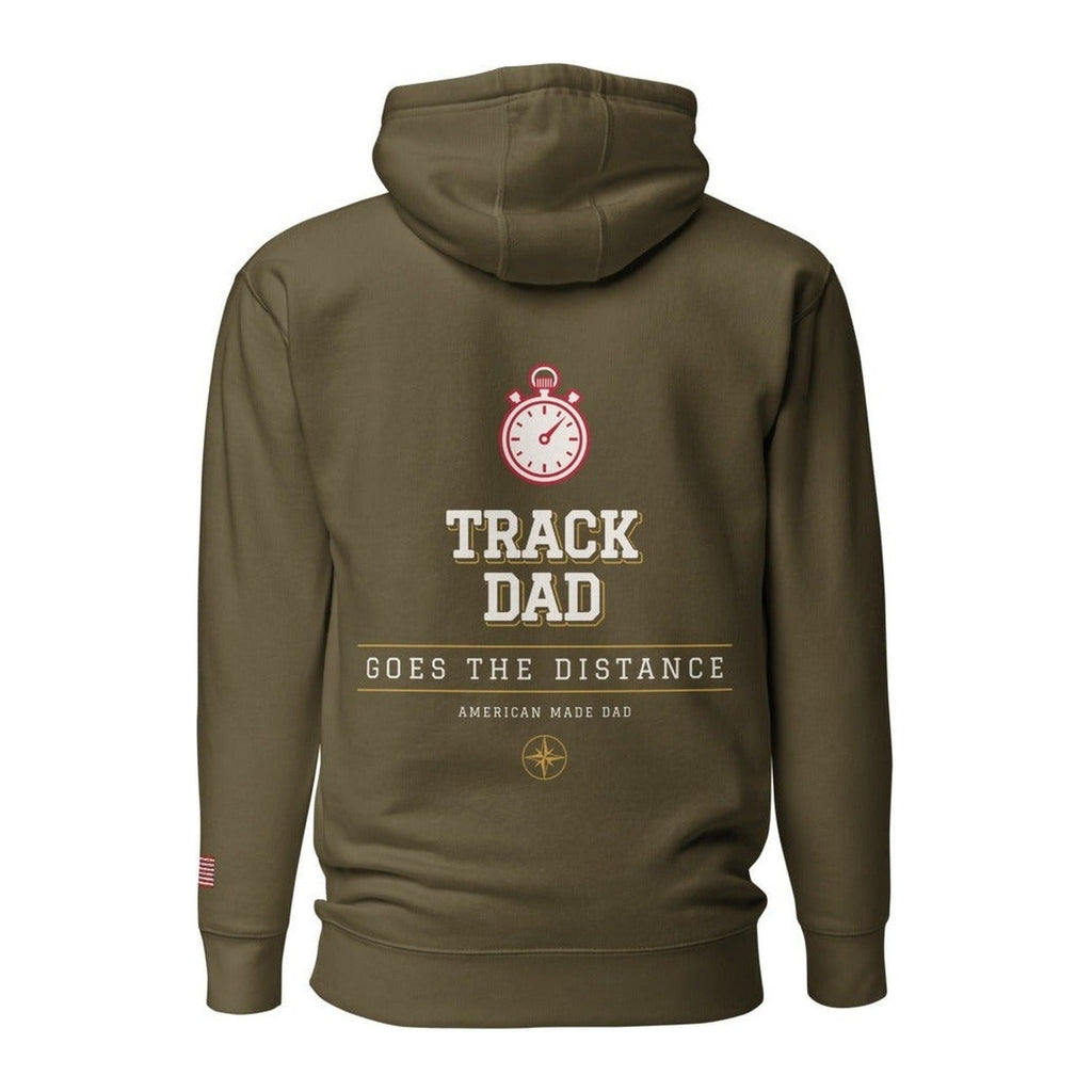 Track Dad hoodie back Military Green