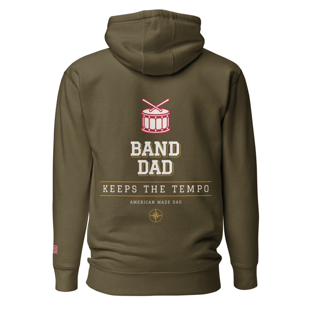 Band Dad hoodie back Military Green