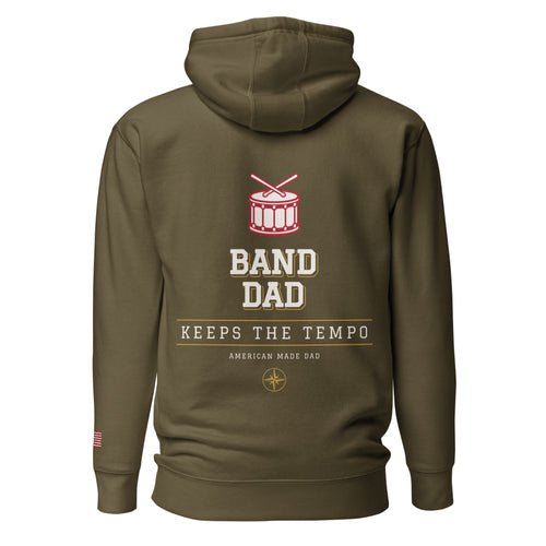 Band Dad hoodie back Military Green