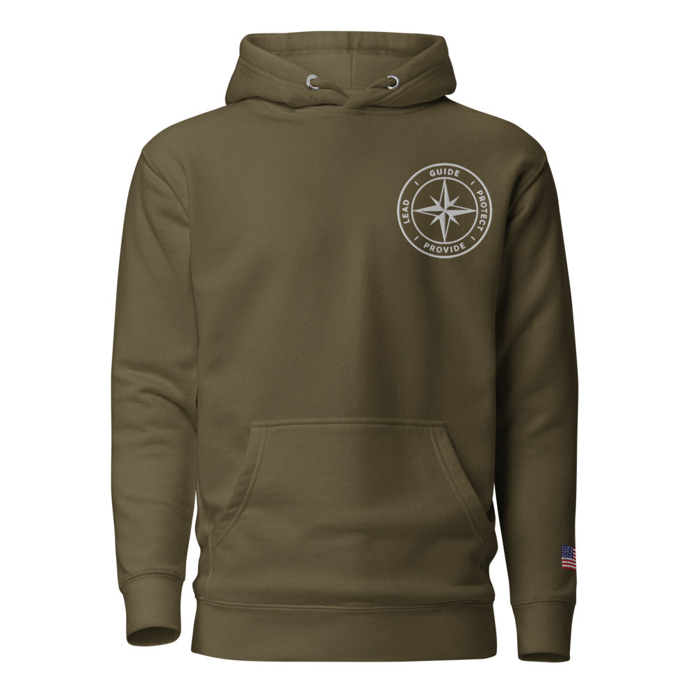 Band Dad hoodie front Military Green