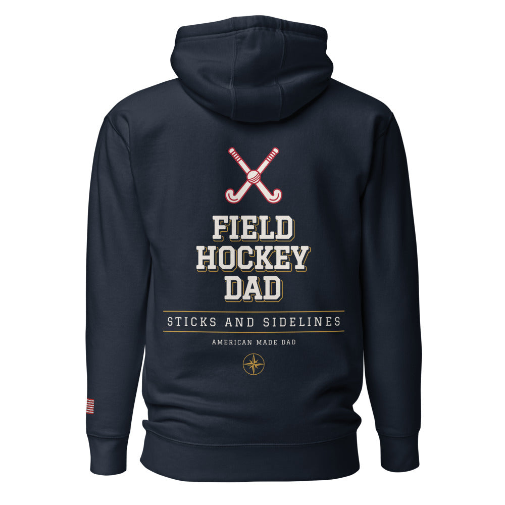 Field Hockey Dad hoodie back Navy Blazer
