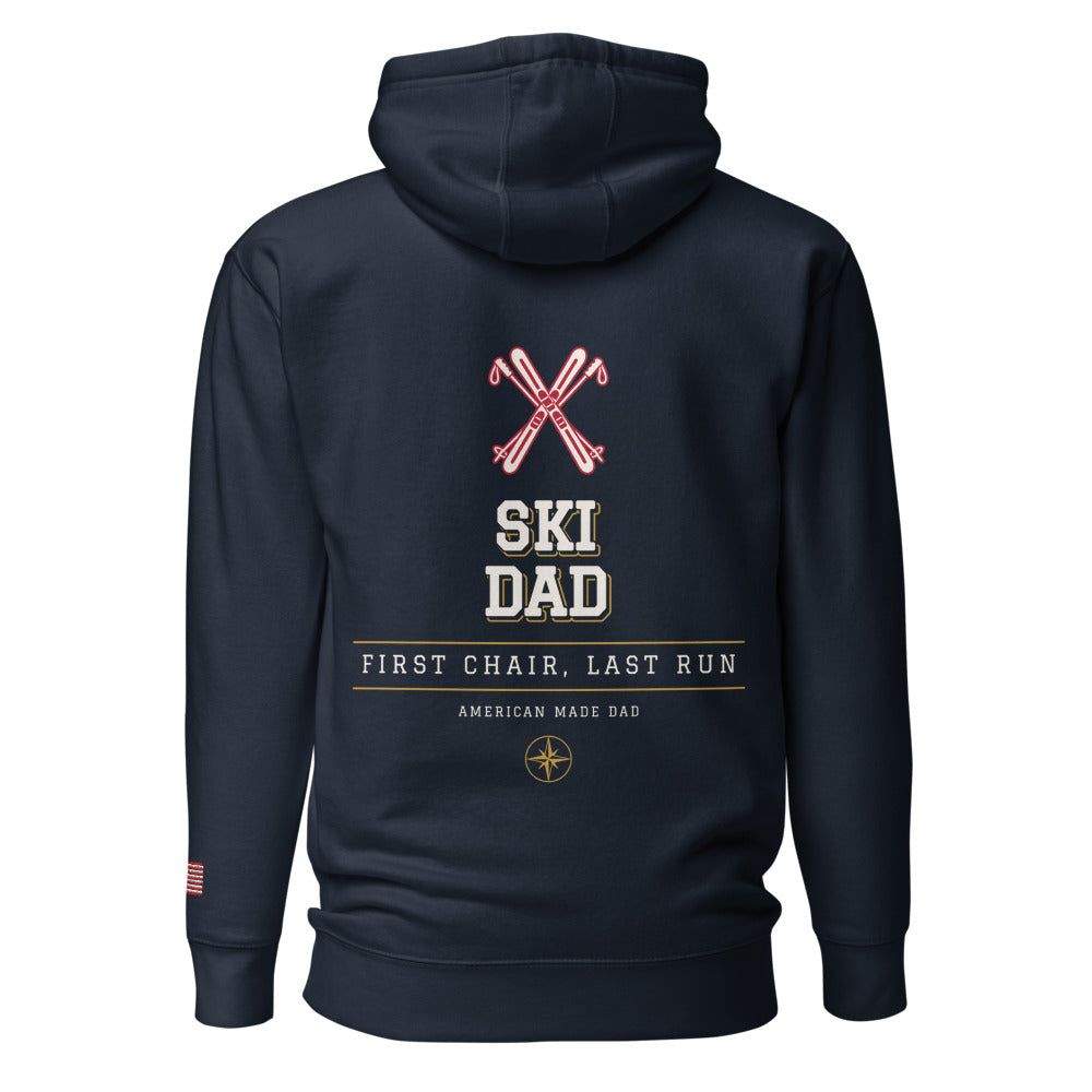 Ski Dad hoodie back Navy Blazer