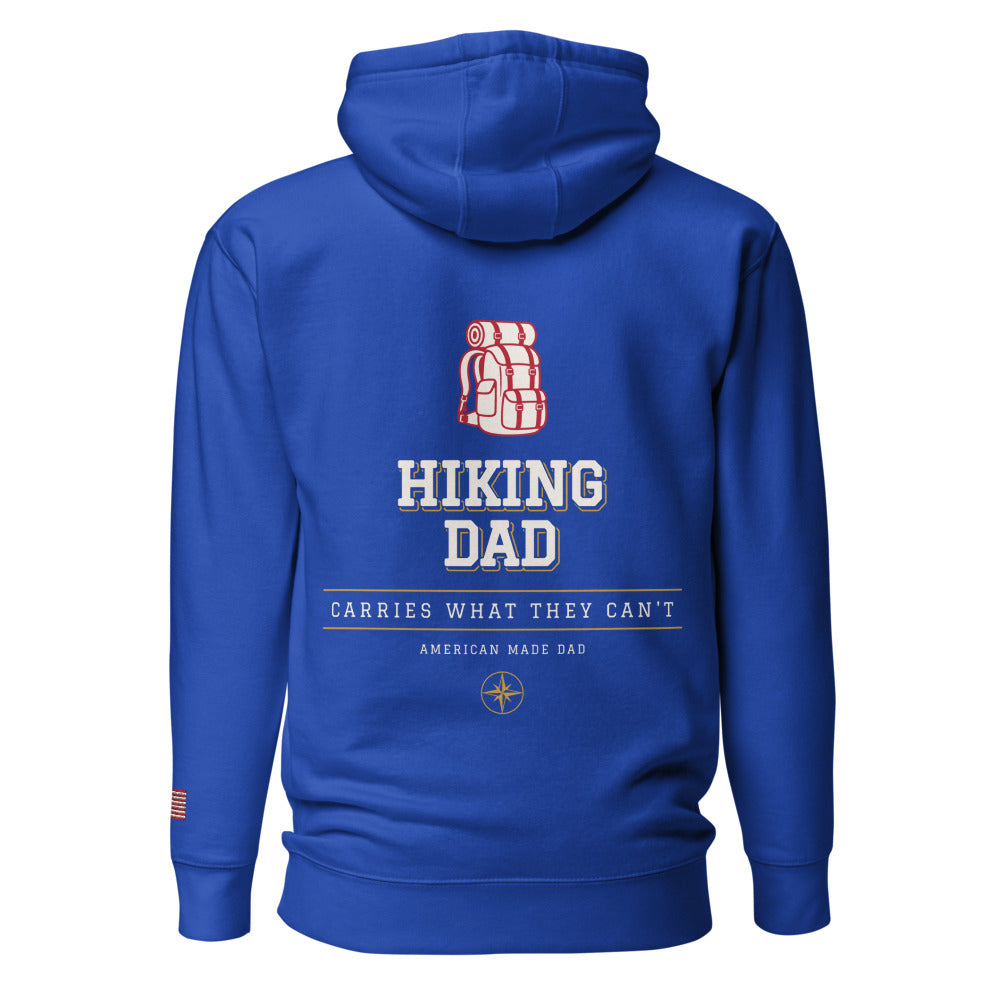 Hiking Dad hoodie back Team Royal