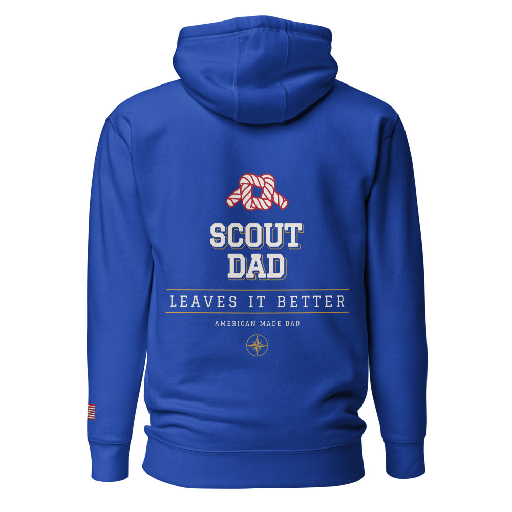 Scout Dad hoodie back Team Royal