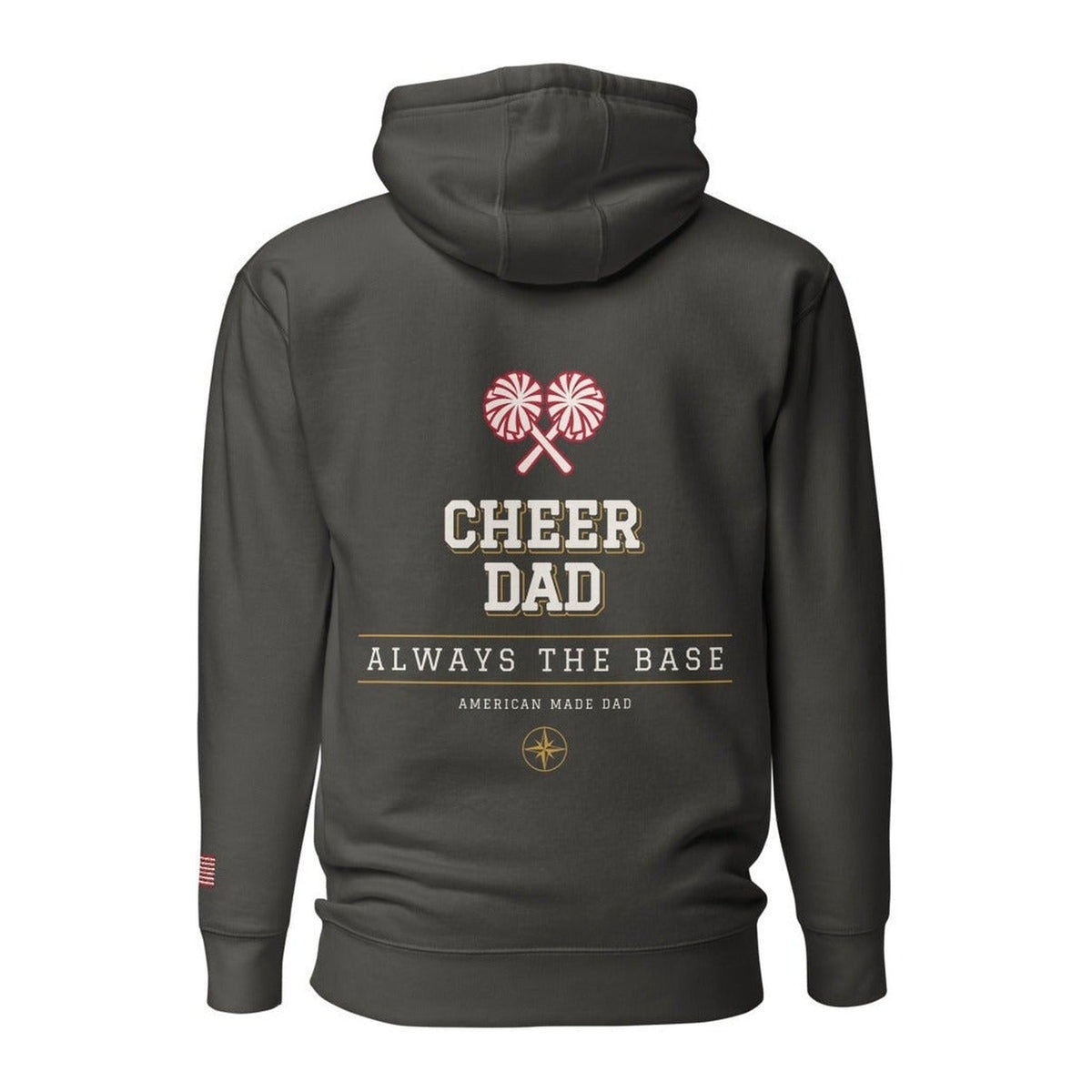 Cheer Dad hoodie back Vintage Black