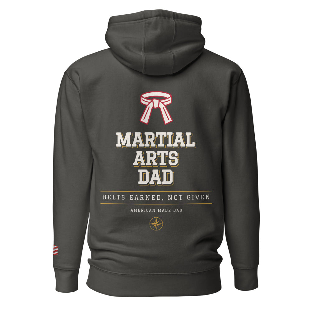 Martial Arts Dad hoodie back Vintage Black