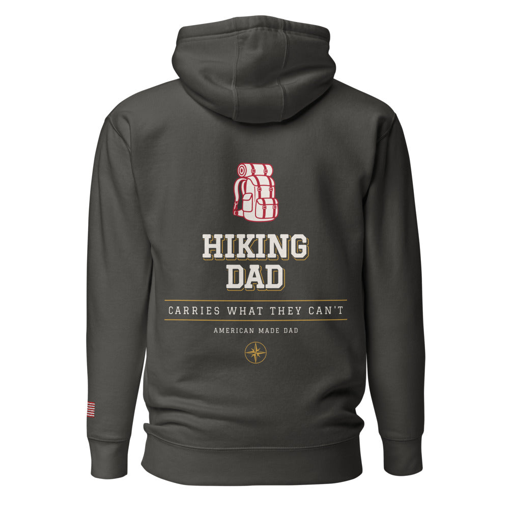 Hiking Dad hoodie back Vintage Black