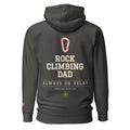Rock Climbing Dad hoodie back Vintage Black