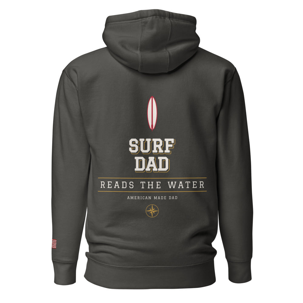 Surf Dad hoodie back Vintage Black